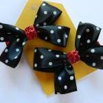 Minnie Mouse Hair Bows - Set Of 2