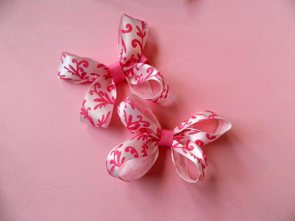 Pink Butterfly Style Boutique Bow